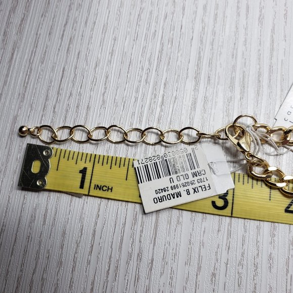 Carol Dauplaise Gold Tone Chainmail Necklace New - Picture 6 of 6